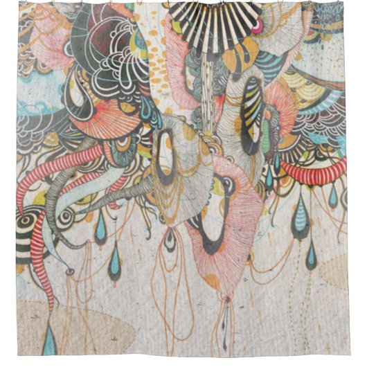 光の言語を学ぶ シャワーカーテン (正面)