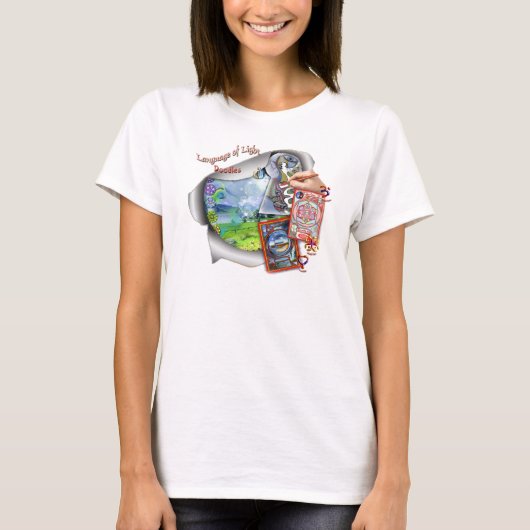 光の言語を学ぶ Tシャツ (正面)