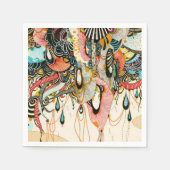 光の言語 – Doodling Art スタンダードカクテルナプキン (正面)