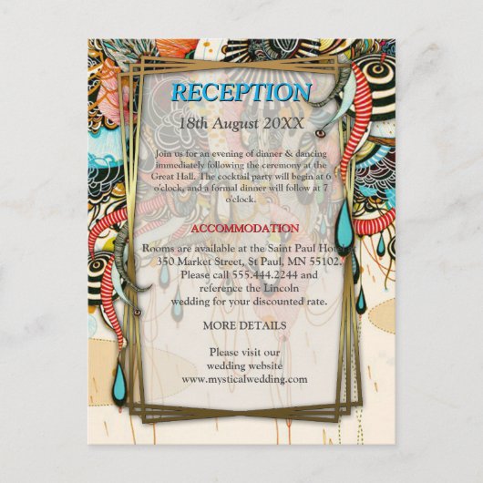 光の言語 – Doodling Art 案内ポストカード (正面)