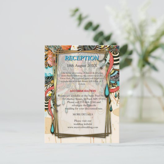 光の言語 – Doodling Art 案内ポストカード (スタンド正面)