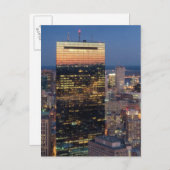 光の軌跡が道路に写るボストンの建物 ポストカード (正面/裏面)