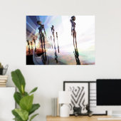 光の輝き – シュールアートポスター ポスター (ホームオフィス)