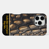 光の輝くヘビの肌のパターン iPhoneケース (裏面横)