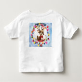 光の輪の中の赤ちゃん鹿 トドラーTシャツ (裏面)