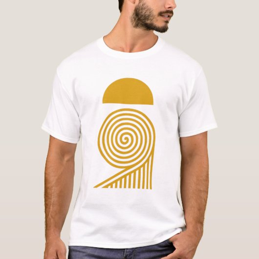 光の迷宮 – 太陽と黄金螺旋3 Tシャツ (正面)