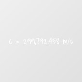 光の速度「c=299792458 m/s」数学・科学 ウィンドウサイン (シート)