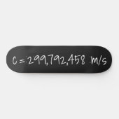 光の速度「c=299792458 m/s」数学・科学 スケートボード (横)