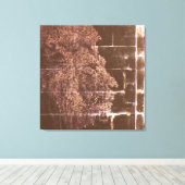 光の闇を描くデジタルライオン キャンバスプリント (インサイチュ (ウッドフロア))