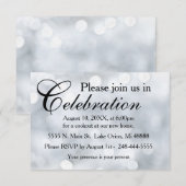 光の雪のきらきらスパークルズのレセプションへの招待 招待状 (正面/裏面)