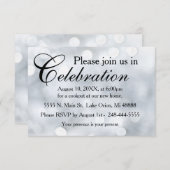 光の雪 輝き スパークル 披露宴 招待 招待状 (正面/裏面)