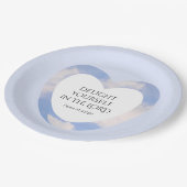 光の青い聖書の聖句を励まし、元気づける ペーパープレート (アングル)