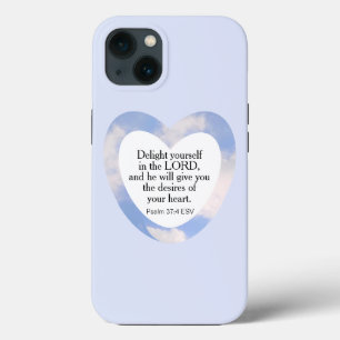 光の青い聖書の聖句を励まし、元気づける iPhone 13ケース