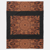 光の黄金の花 フリースブランケット (正面)