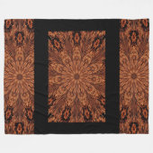 光の黄金の花 フリースブランケット (正面(横))