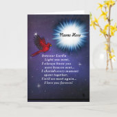 光の（鳥）ショウジョウコウカンチョウ カード (黄色い花)