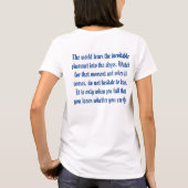 光のT型に戻る Tシャツ (裏面)