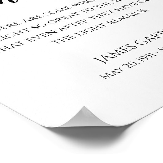 『光は残る』引用記念式典看板 ポスター (角)