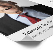 「光は残る」追悼詩と写真のメモリアルプレート ポスター (角)