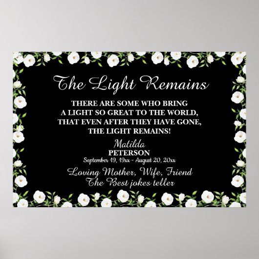 光は消えぬ 引用 花の追悼式 ポスター (正面)