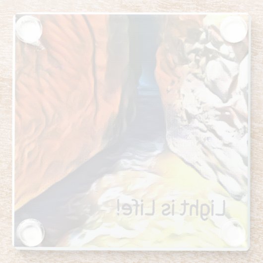 光は生命である – コーストストーニクレバス ガラスコースター (裏面)