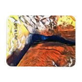 光は生命 – ビーチ洞窟の海に接続 マグネット (横)