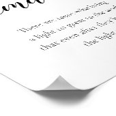 光は記念モダンの結婚跡 ポスター (角)