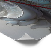 光り輝くオーラを持つ神観音菩薩のポスター ポスター (角)