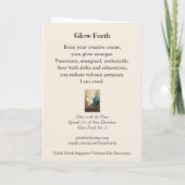 光り輝くグロー フォース グリーティング カード (裏面)