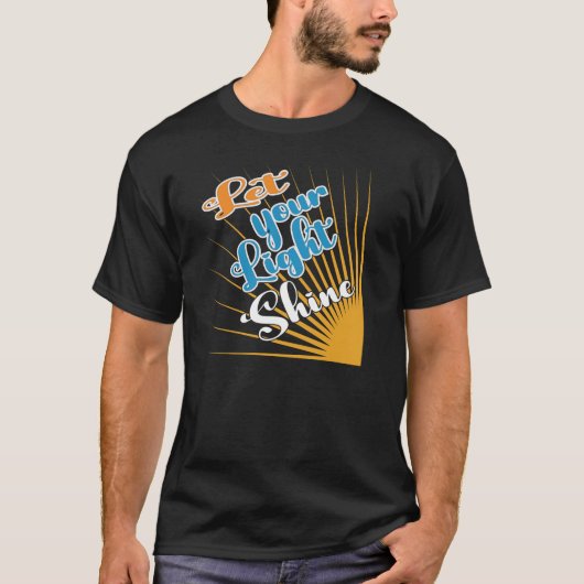 光り輝くタイプライターTシャツデザイン Tシャツ (正面)