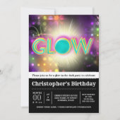 光り輝くダークパーティー スパークリング ナイトライトで遊ぼう 招待状 (正面)