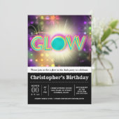 光り輝くダークパーティー スパークリング ナイトライトで遊ぼう 招待状 (スタンド正面)