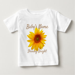 光り輝くヒマワリ ベビーTシャツ