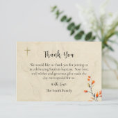 光り輝く人生の正統派キリスト教バプテスマ サンキューカード (スタンド正面)