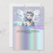 光り輝く妖精の魔法のスパークル キンセアニエラ 招待状 (裏面)