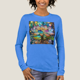 光り輝く蓮の花 トライブレンドＴシャツ