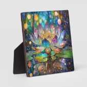 光り輝く蓮の花 フォトプラーク (正面)