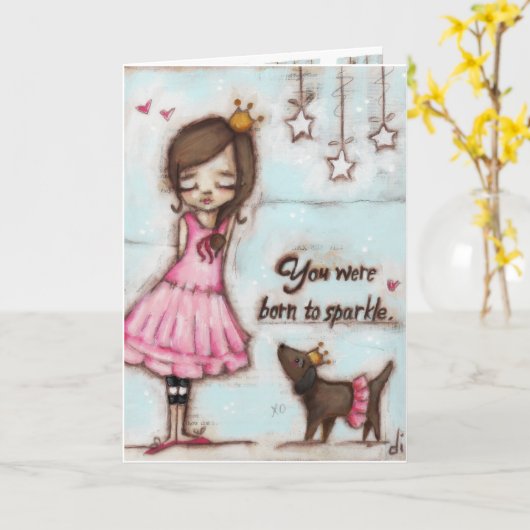 -光るためにバースデー・カード生まれて下さい カード (黄色い花)