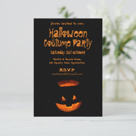 光るカボチャ 招待状 (スタンド正面)