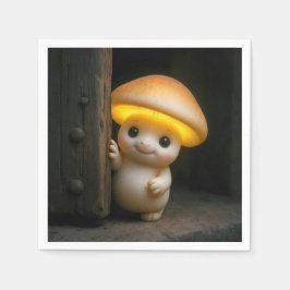 光るキノコのマンチキン スタンダードカクテルナプキン