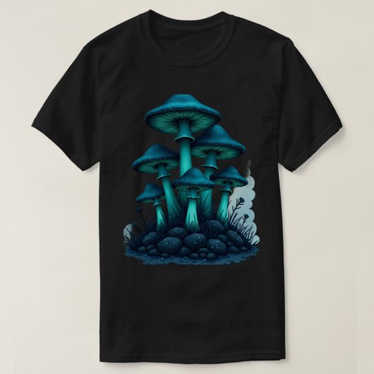 光るキノコ Tシャツ (デザイン正面)
