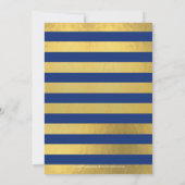 光るコンフェッティ卒業パーティー招待状 青 招待状 (裏面)