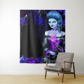 光るゾンビの死んだ少女 ハロウィンパーティーの背景 タペストリー (インサイチュ)