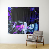 光るゾンビの死んだ少女 ハロウィンパーティーの背景 タペストリー (インサイチュ(横))