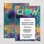 光るネオンのパーティーが楽しい 招待状 (正面/裏面)