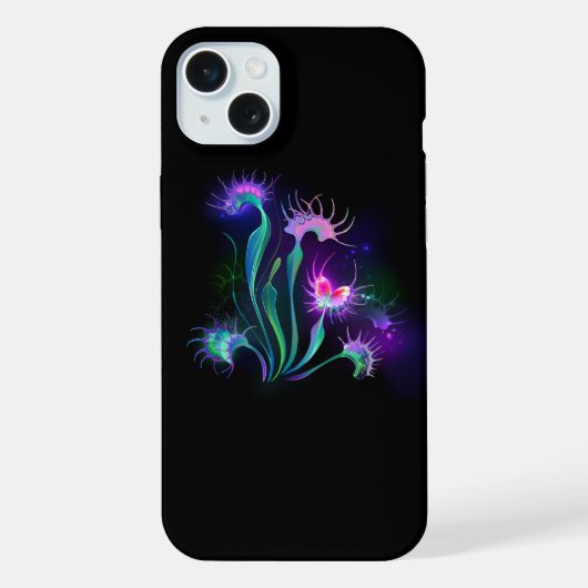 光るハエトリソウ iPhoneケース (裏面)