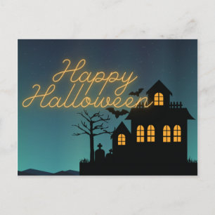 光るハッピーハロウィンお化け屋敷 ポストカード