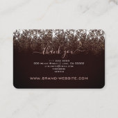 光るバラエレガント金ゴールドグリッターラッシュアーティスト 名刺 (裏面)