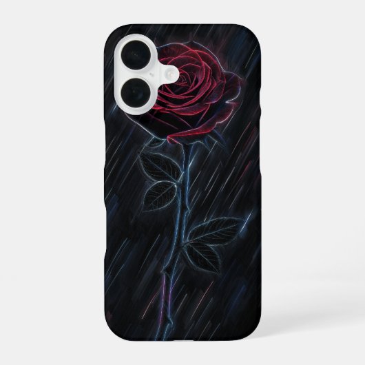 光るバラ iPhone 16ケース (裏面)