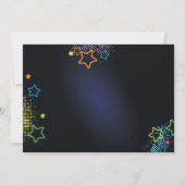 光るバースデー写真招待キッズパーティー 招待状 (裏面)